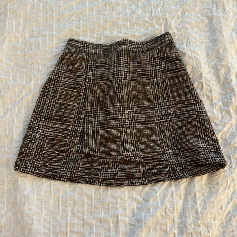 Houndstooth mini skirt lined (xs)